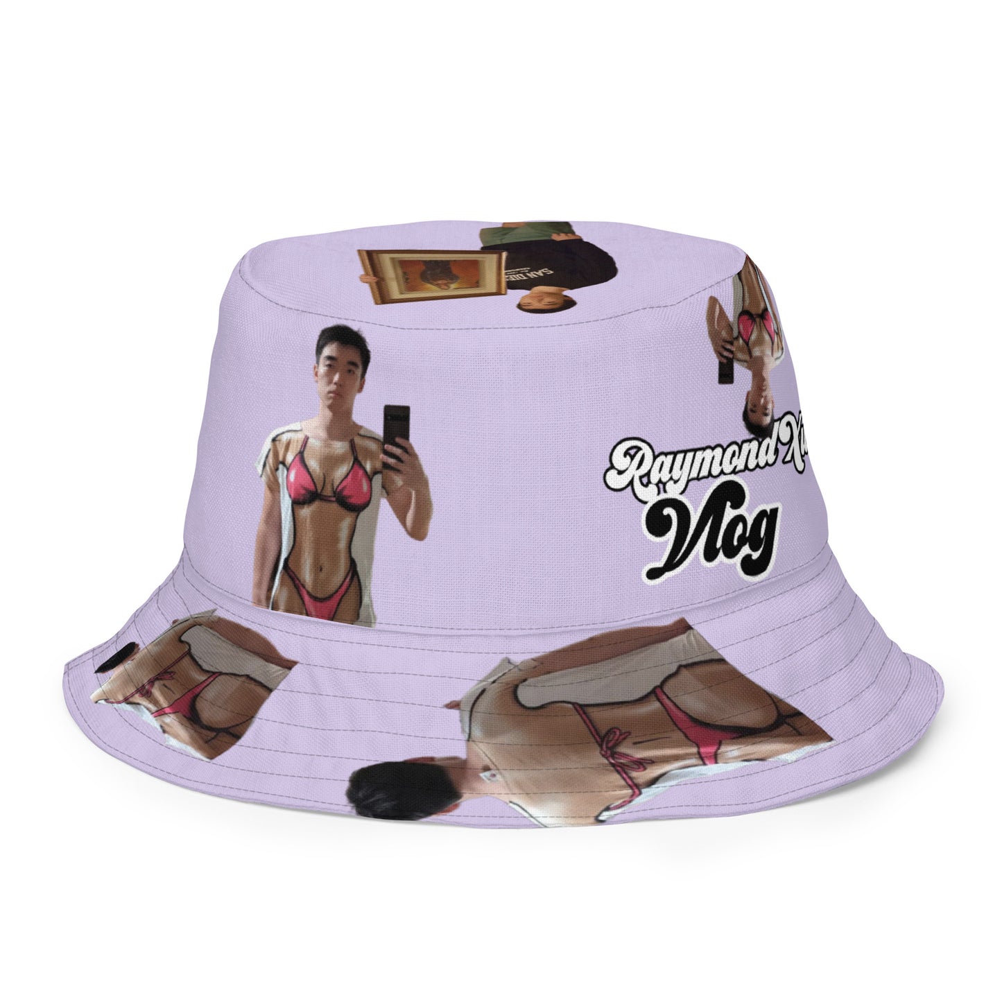 Reversible bucket hat wit my face