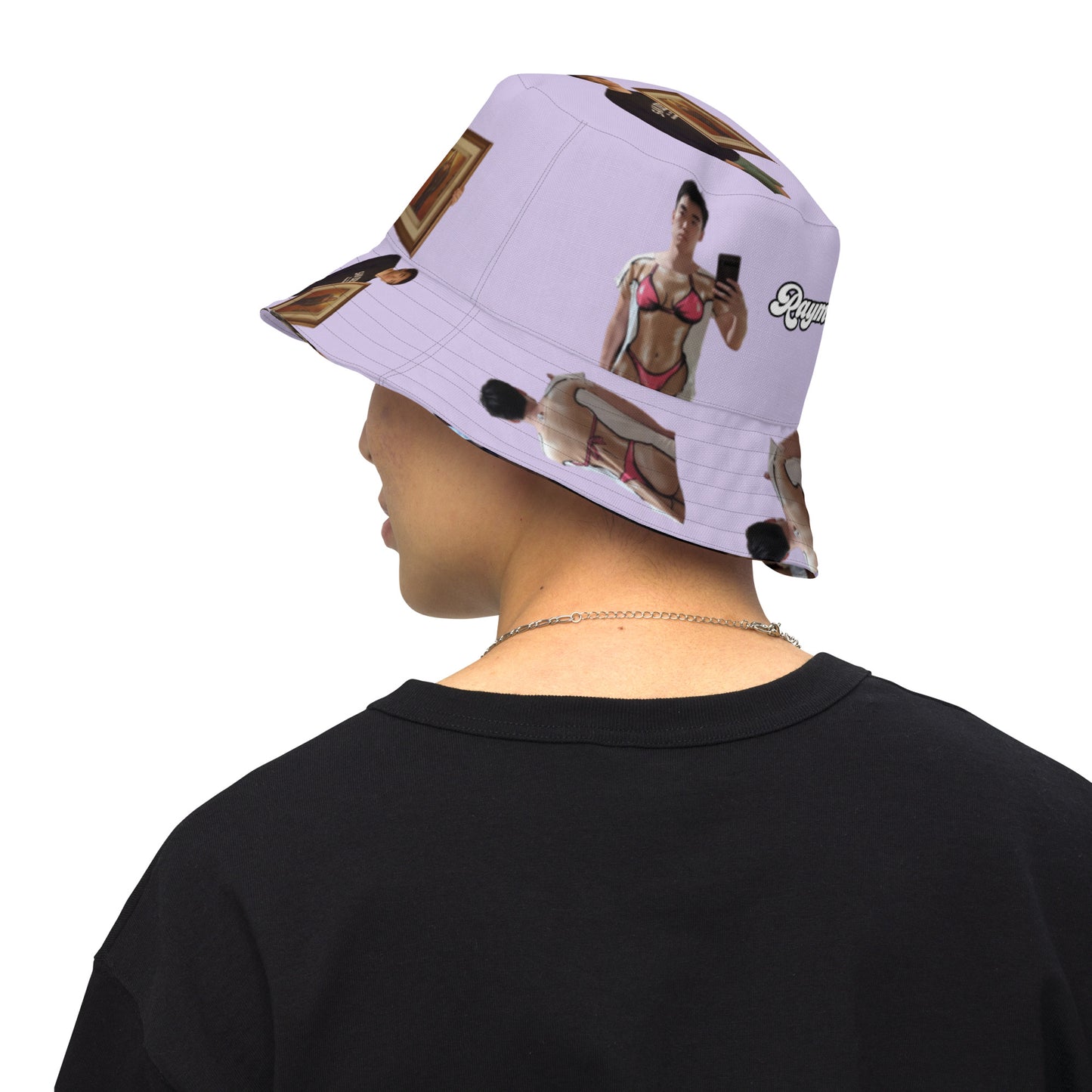 Reversible bucket hat wit my face