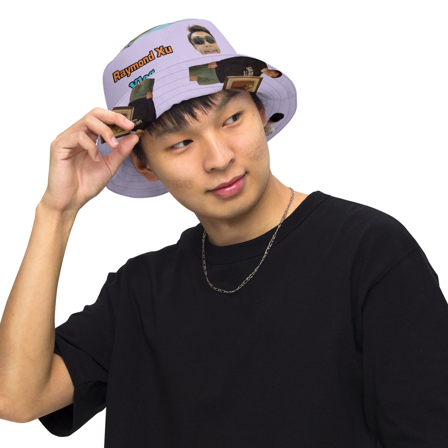 Reversible bucket hat wit my face