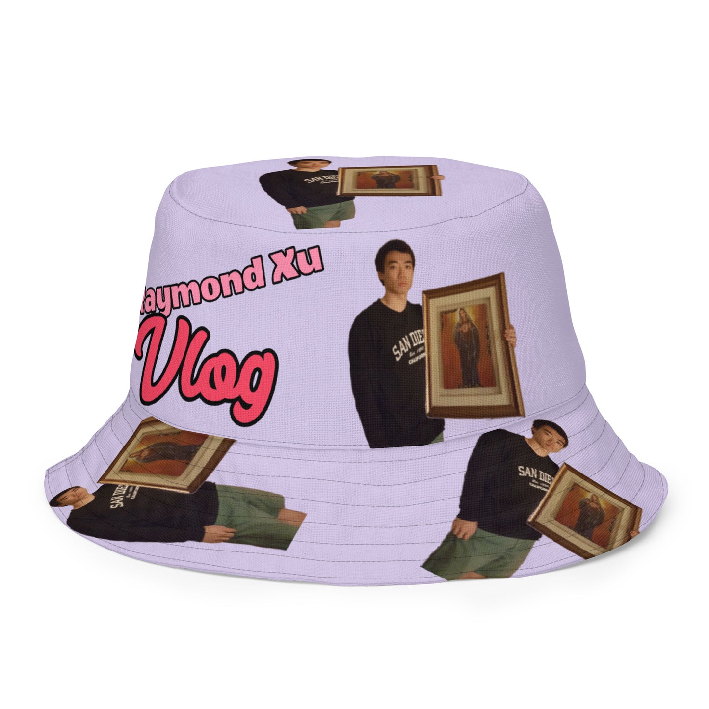 Reversible bucket hat wit my face