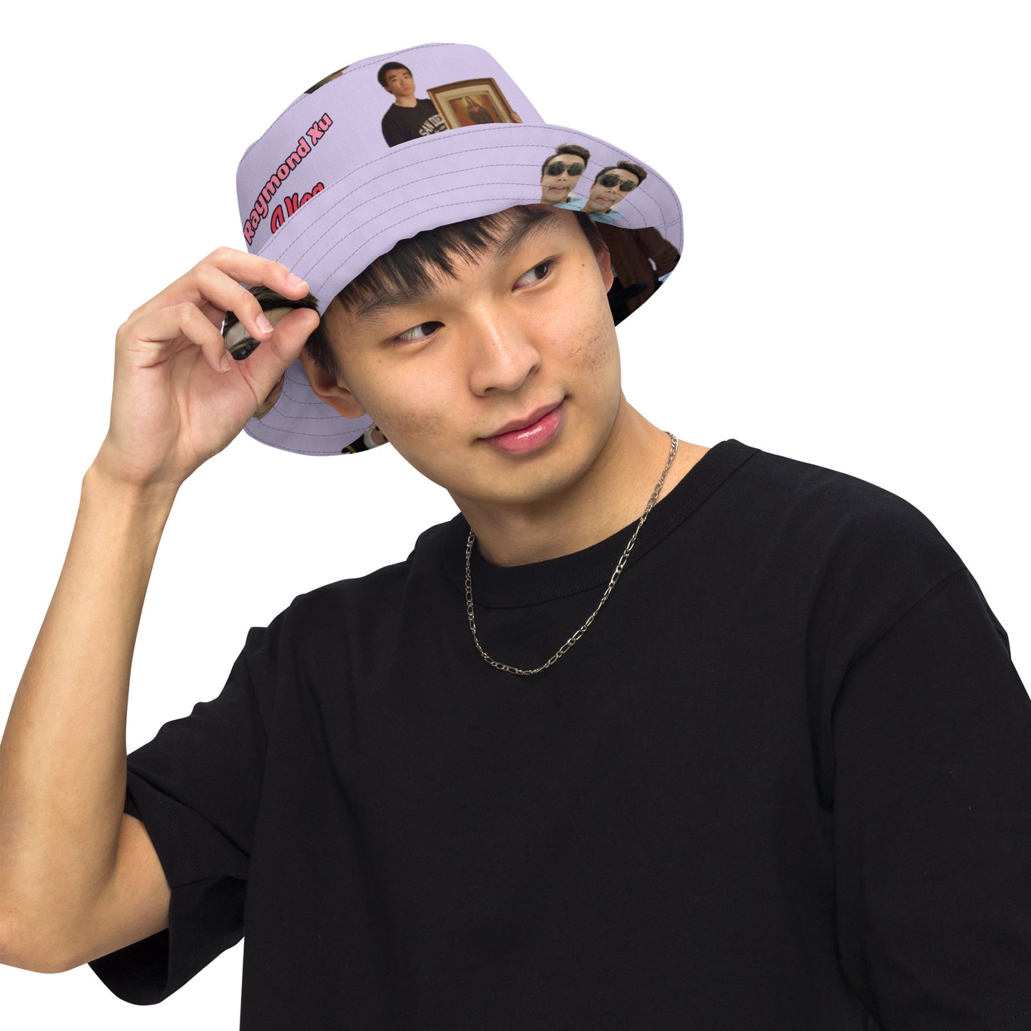 Reversible bucket hat wit my face