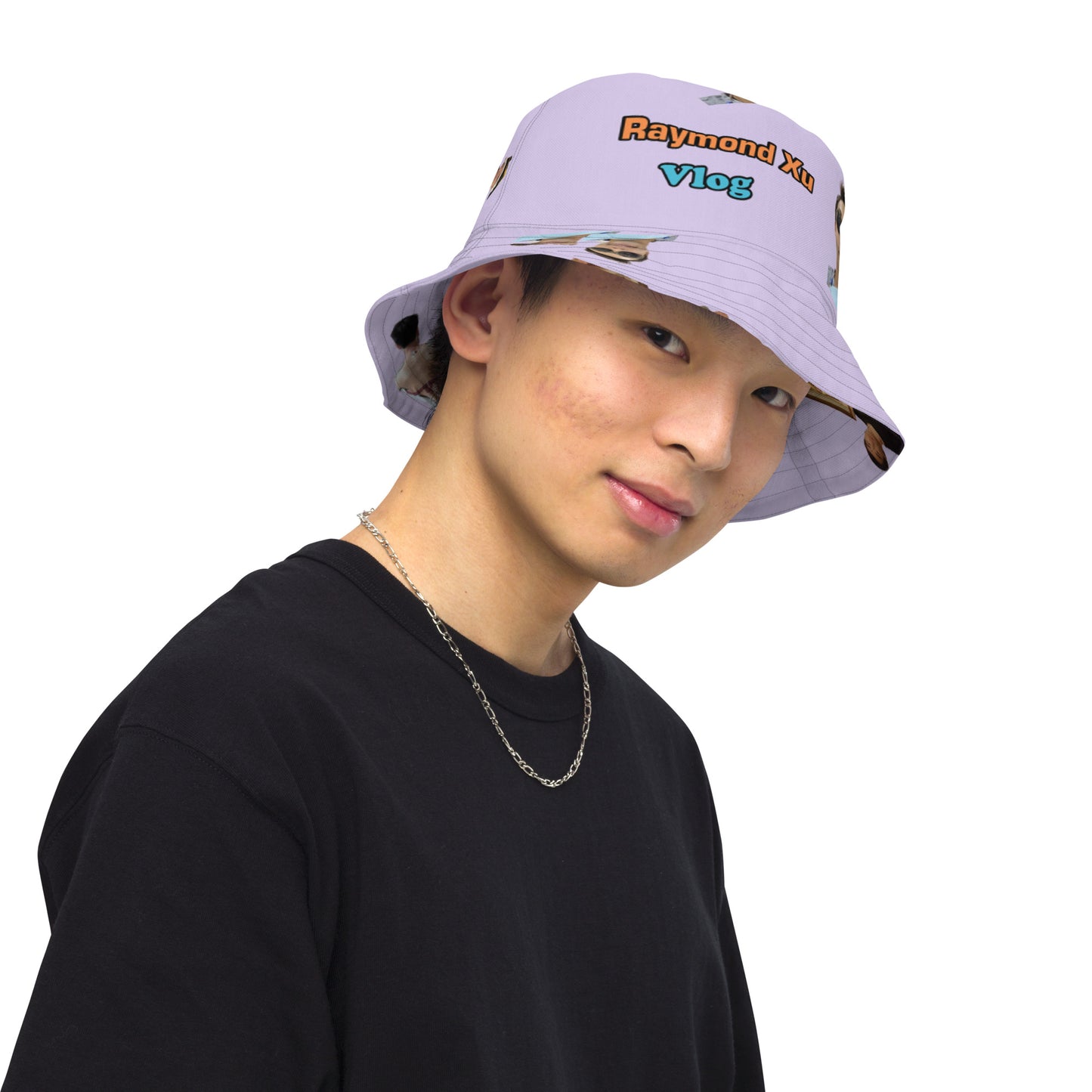 Reversible bucket hat wit my face