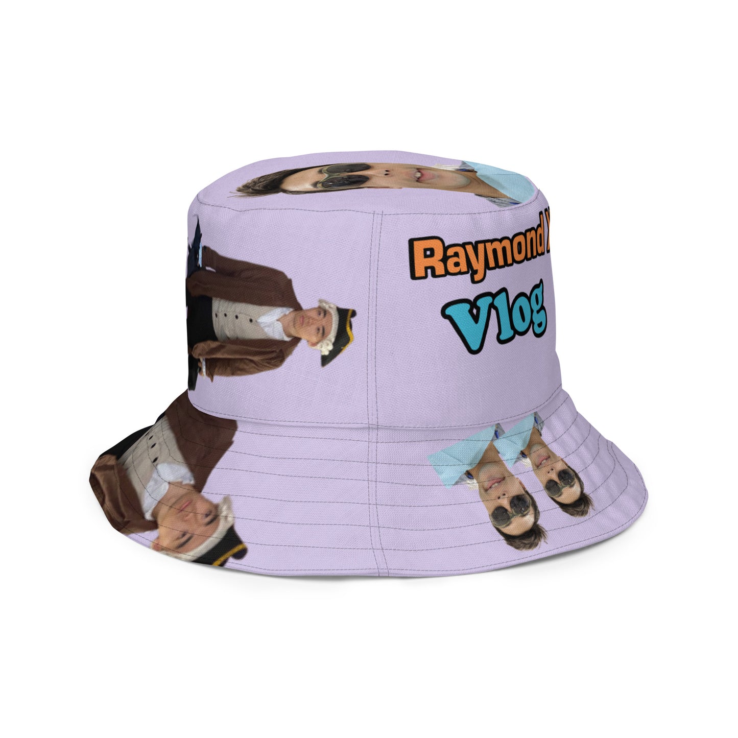 Reversible bucket hat wit my face