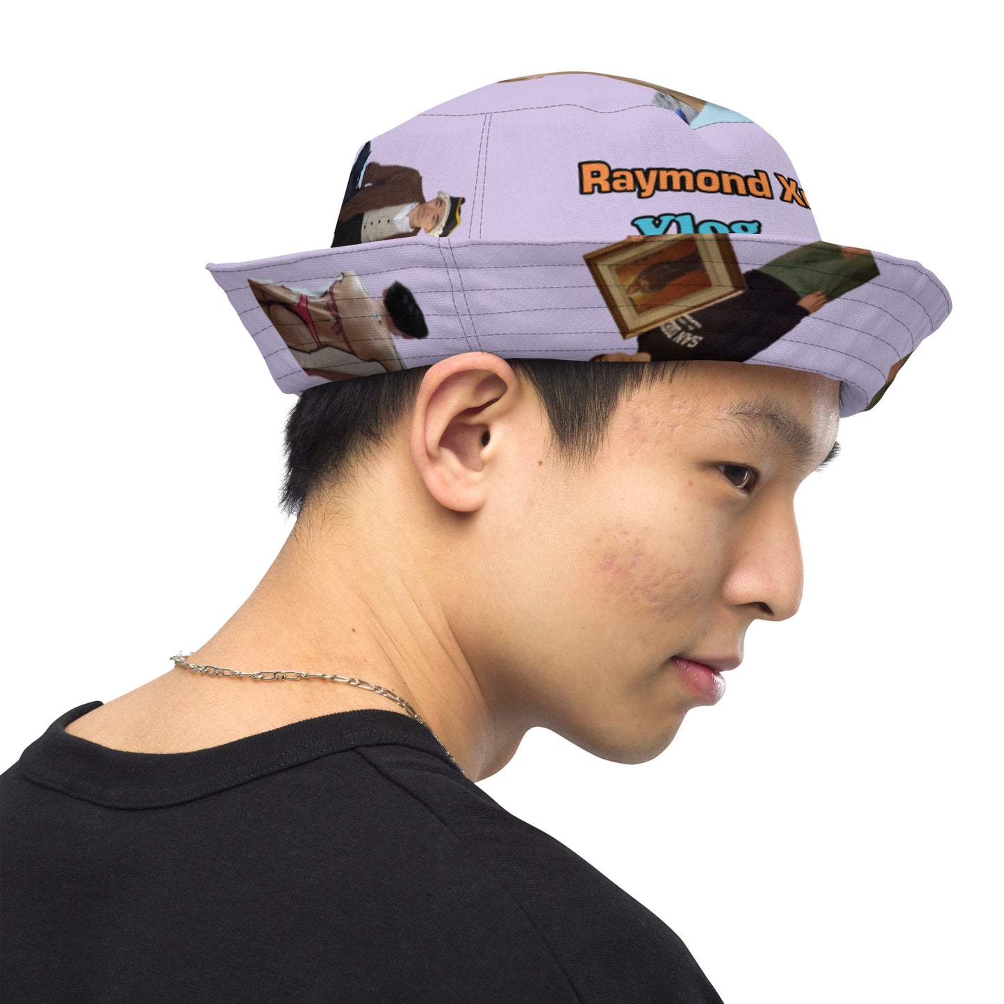 Reversible bucket hat wit my face