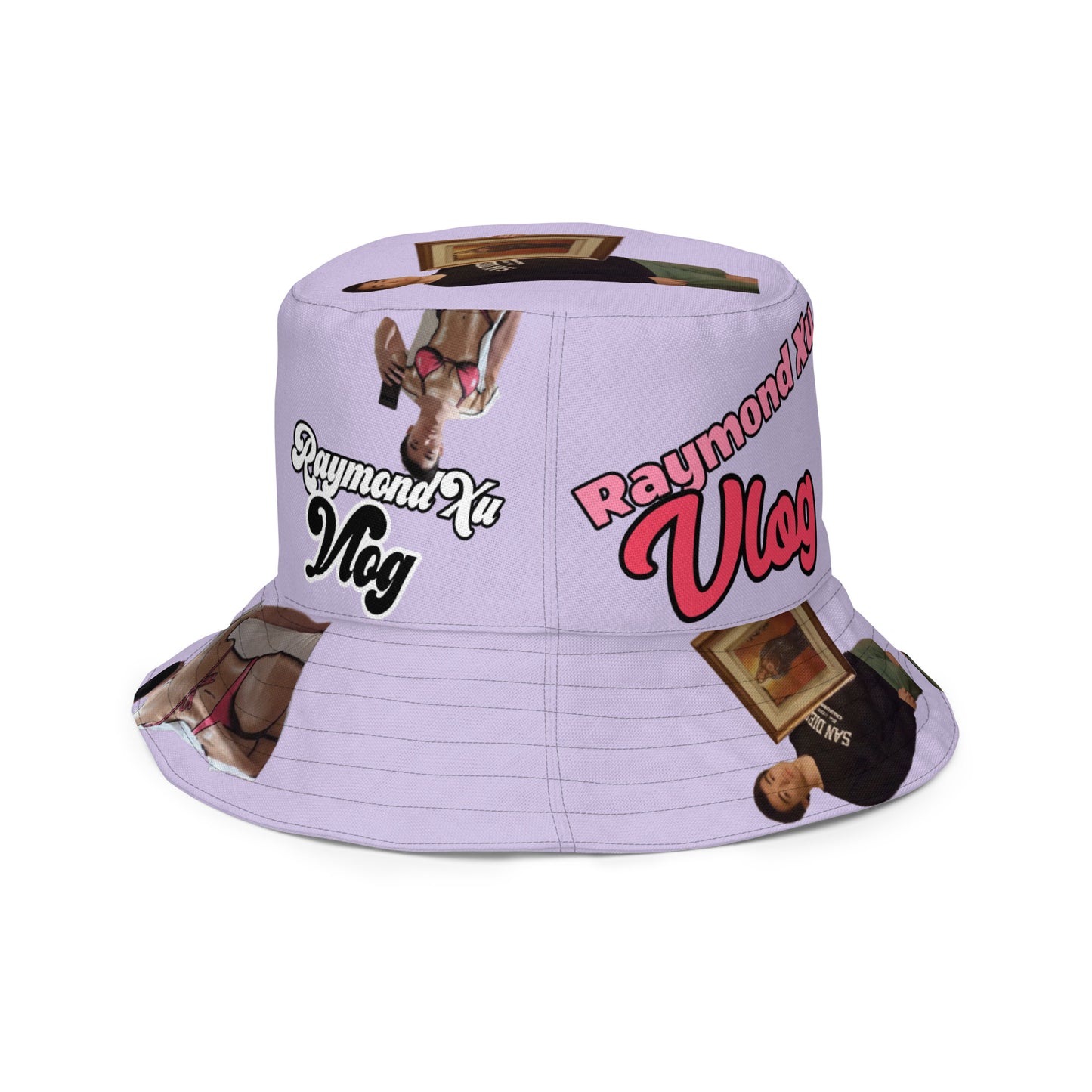 Reversible bucket hat wit my face