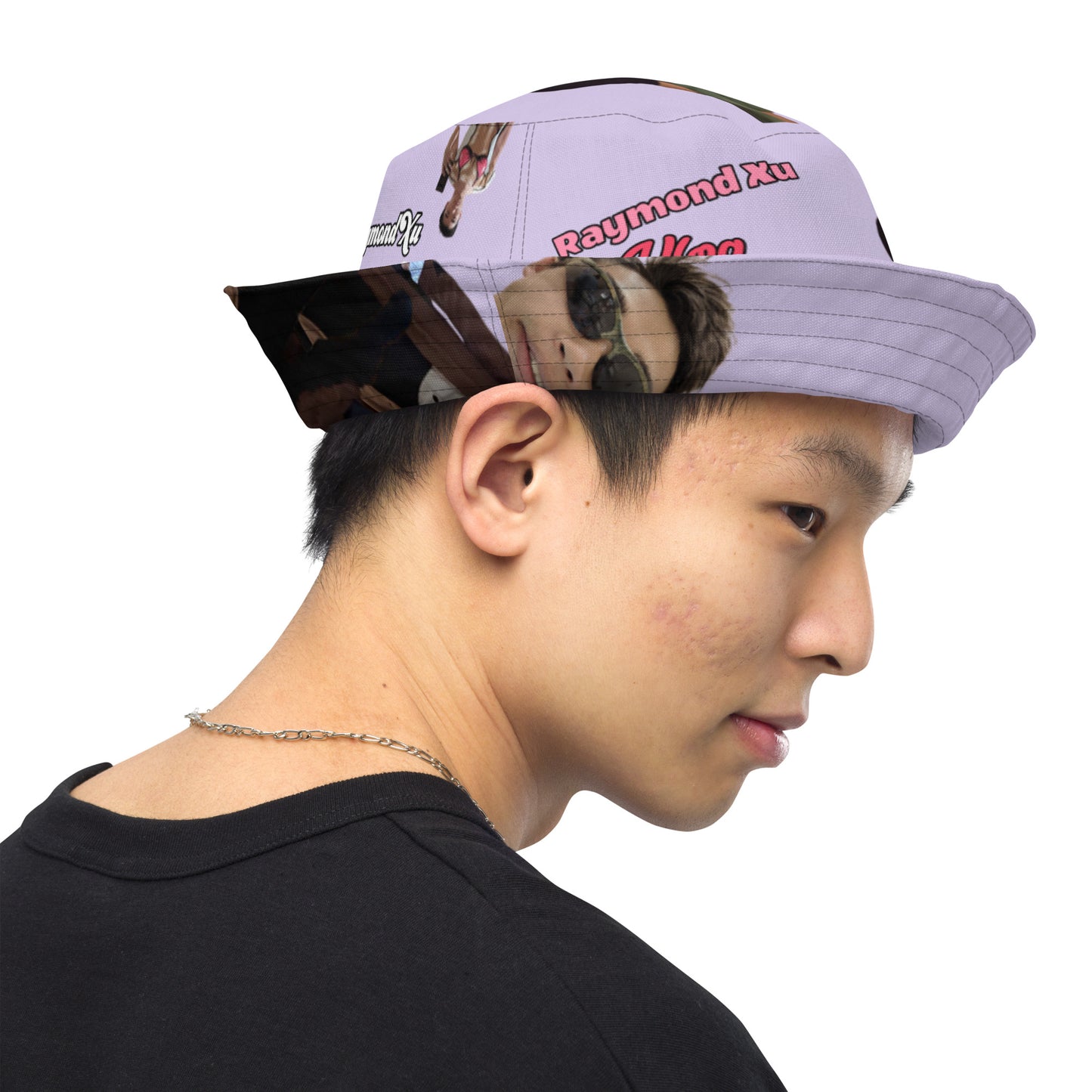 Reversible bucket hat wit my face